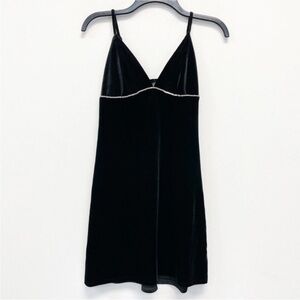 Wild Fable Black Velvet Mini Dress Rhinestone‎ Strap Sleeveless Party